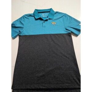 Nike Jacksonville Jaguars NFL On Field Dri-Fit Teal Grey Polo Men's Size Small